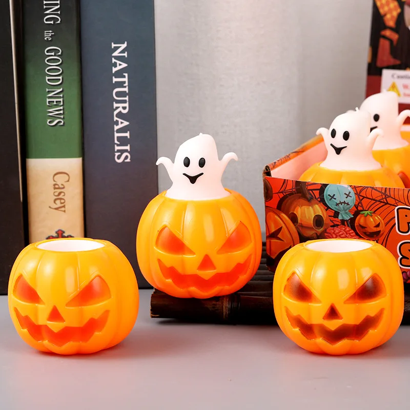 Halloween Wholesale Halloween Squishy Pumpkin Cup Squeeze Toys Kids Adult Stress Relief Funny Novelty TPR Toys
