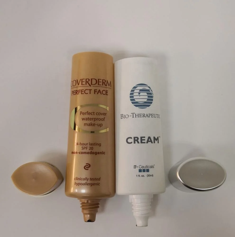 oval shape squeeze cosmetic plastic tube