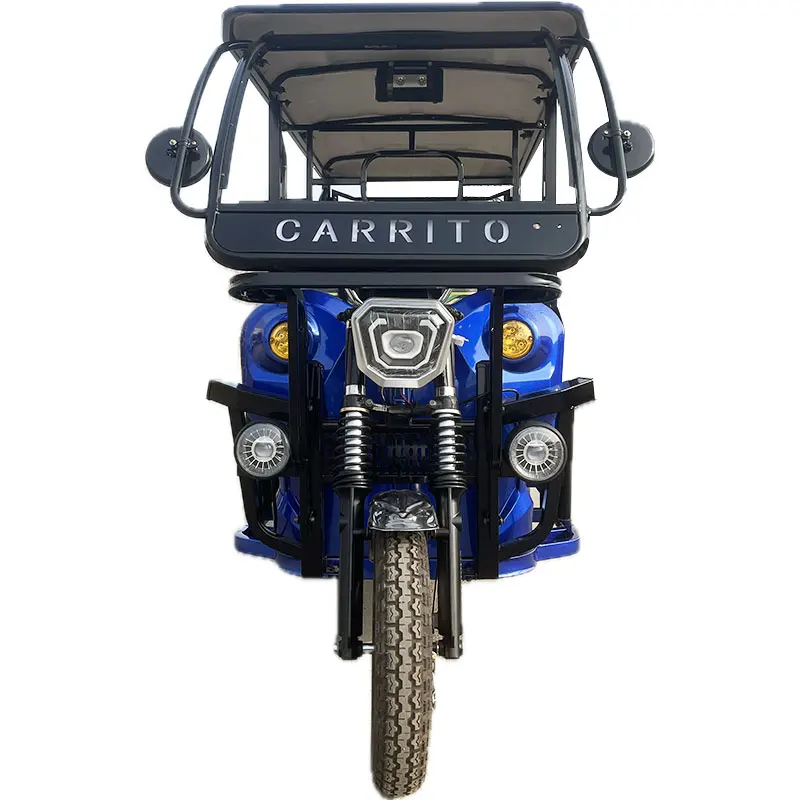 2024 Can Carry 4-8 People Motorized Adult Electric Tricycle E-rickshaw Tuk Auto Rickshaw for Passenger