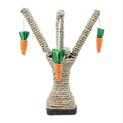 Cat Scratcher Tree Sisal Fabric Pet Cat Climbing Frame DIY Interactive Training Toys Pet Scratching Climbing Tree with Carrots