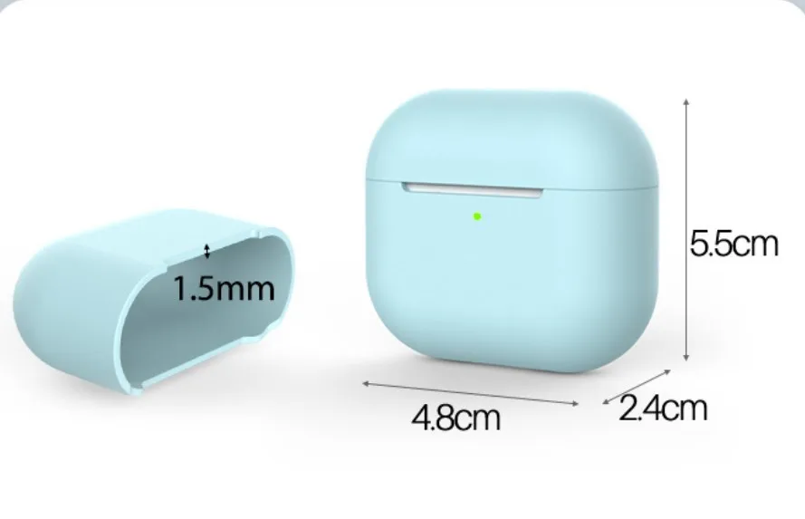 Полностью защитный чехол для Air Pods 3nd поколения мягкий Премиум силиконовый 1 5 мм толщина 20 шт. Apple Airpods