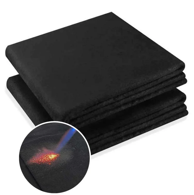Factory Supply 0.8mm Thickness Single Layer High Quality Hexagon BBQ Under Grill Pit Mat Fire Pit Mat  Silicone Coating