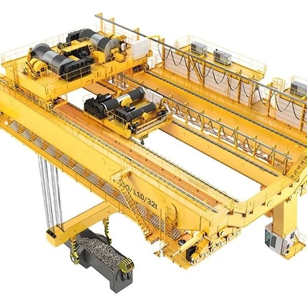 YZS Four Beam Metallurgy Overhead Crane for Foundry Max Capacity 320/80 ton Work duty A7 for sale