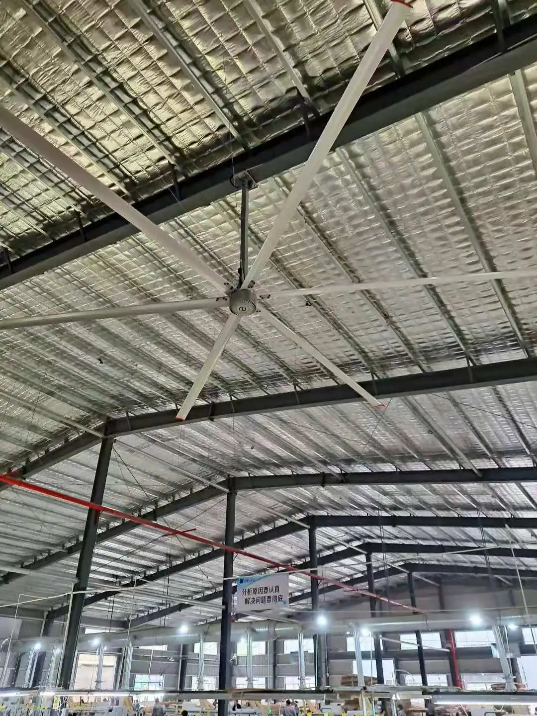  Новейший большой промышленный потолочный вентилятор hvls 24ft 7 3 m с двигателем