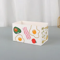 Wholesale Cartoon Toast Bread Wrapping Packaging Paper Boxes Hamburger Breakfast Egg Drop Sandwich Box , Takeaway Sandwich Box