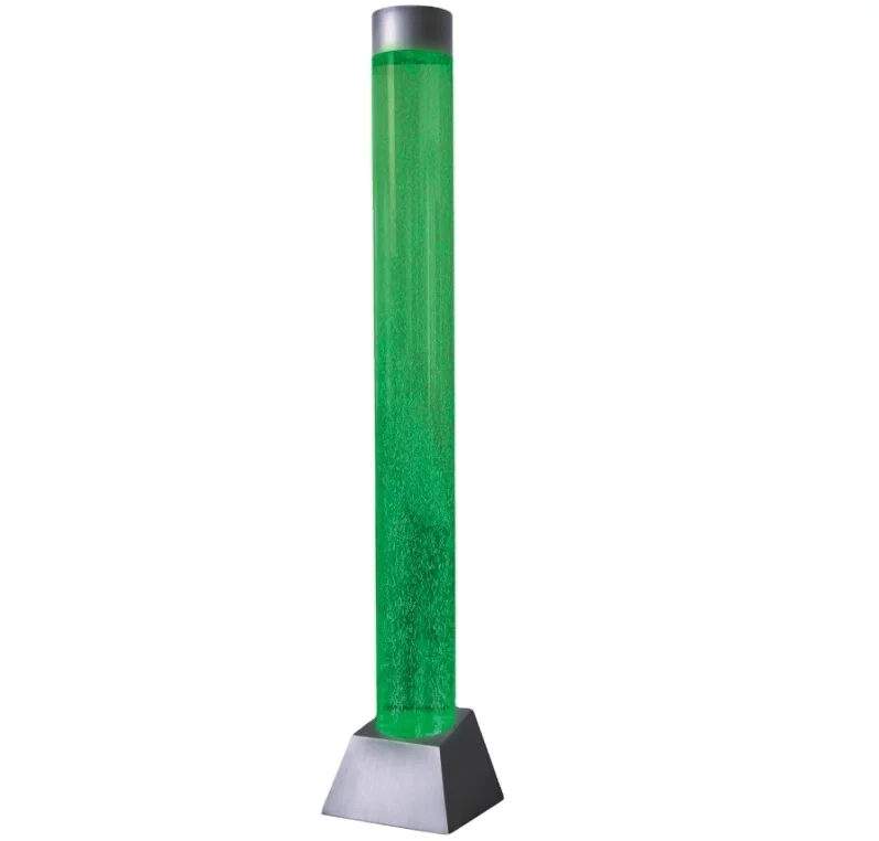Floor standing water bubble column wall LED color changing aquarium room divider
