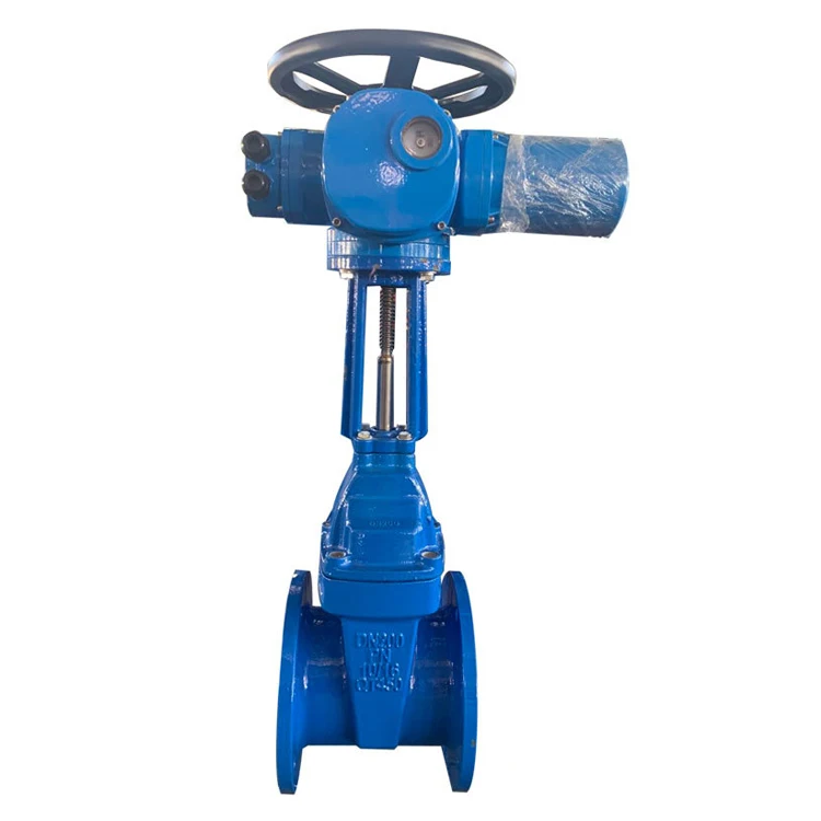 Dn500 моторизованный подъемный стержень, мягкое уплотнение, Электрический dn 300, фланцевый упругий клапан затвора