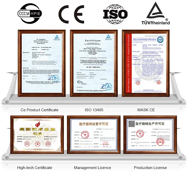 Hawkmed Disposable Transfusion Set Iv Infusion Set With Needle System for Solution Infusion Set