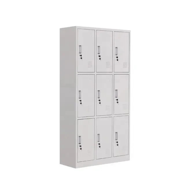 Wholesale Sale School Gym Steel Metal 9 Doors Dual Locker for