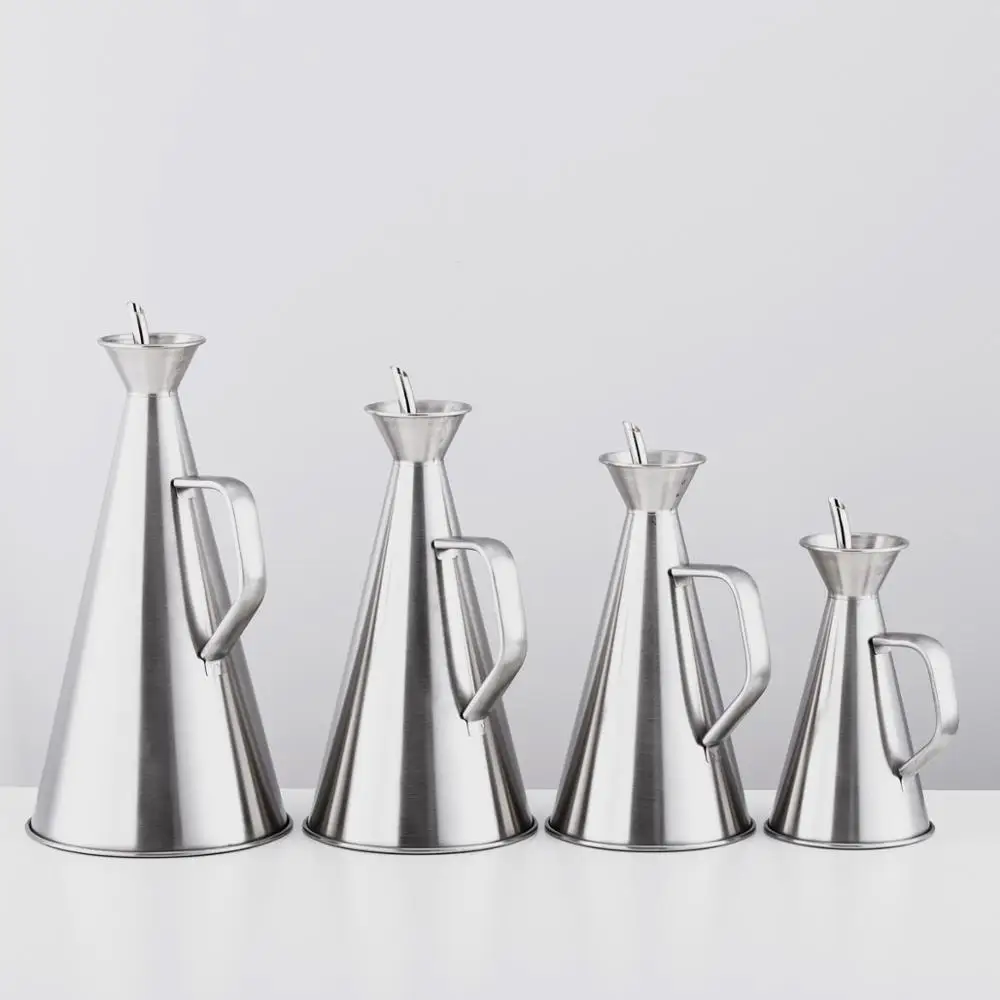 500ml Stainless Steel Olive Oil Dispenser, Leakproof Pourer Dispensing Bottle For Oil Soy sauce Vinegar Cooking wine