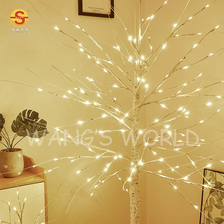 Romantic Artificial Tree Lamp With LED Lights 60cm 90cm 120cm 180cm 210cm Birch Tree Lights