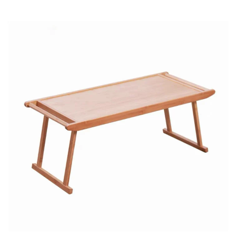 
Breakfast Foldable Bed Desk Table Tray Bamboo With Folding Legs Handle 