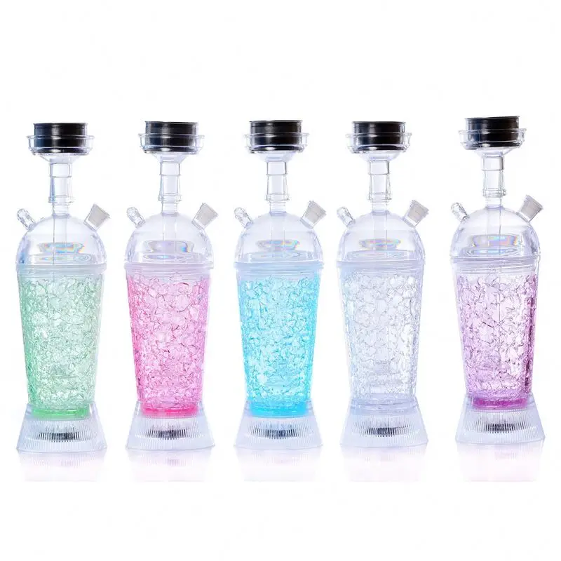 wholesale Smoking Accessories Shisha Acrylic Cups Travelling in Car using Single Hose Hookah