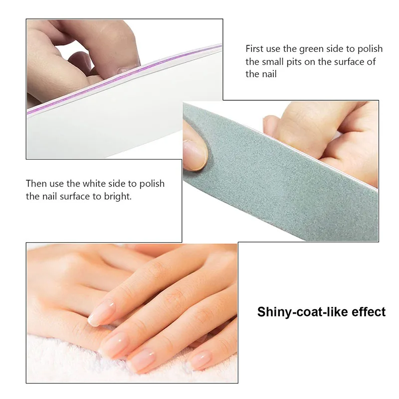 Nail File, Gel Nail File Set Professional Nail Buffer File Block