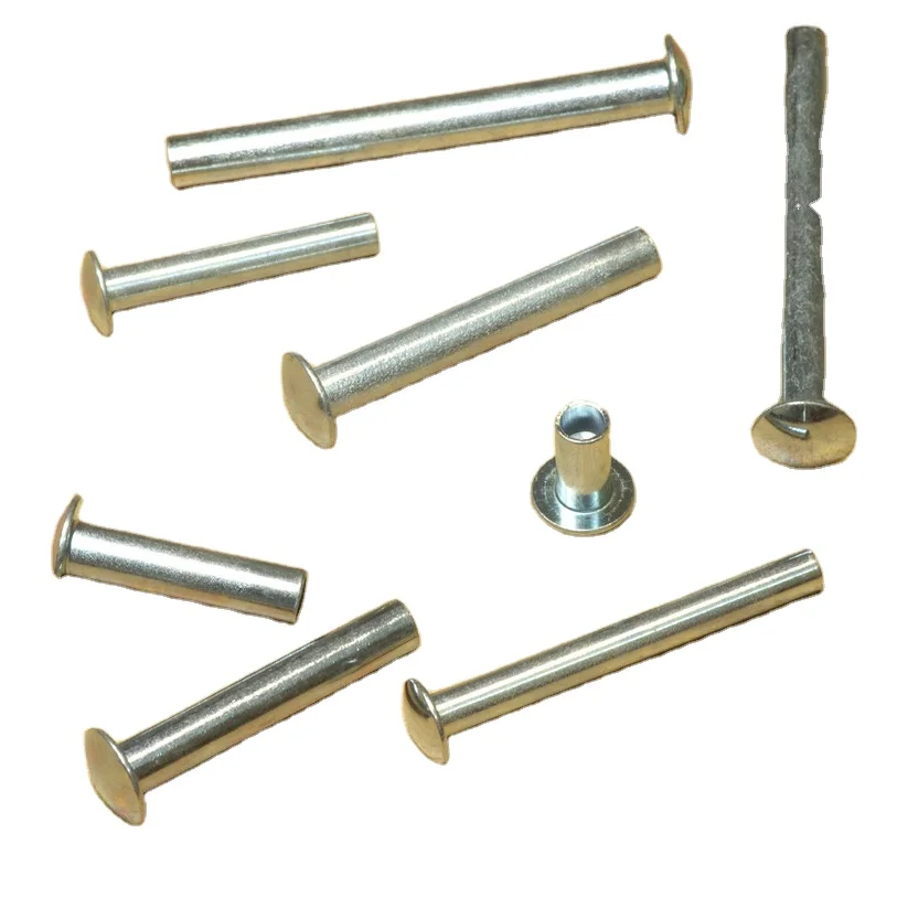 High Quality DIN 7340 Semi Tubular Rivet Brass Hollow Brass Copper Aluminum