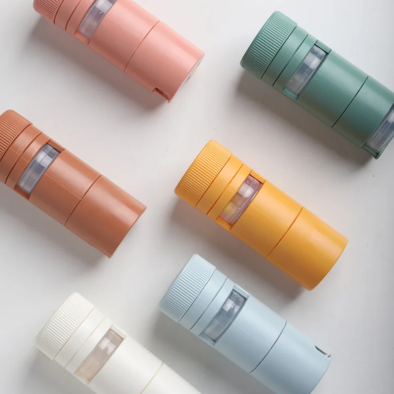 TOPFENG Medicine Pill Box Portable Plastic Pill box Storage Medicine cutting grinding medicine box With Cutter