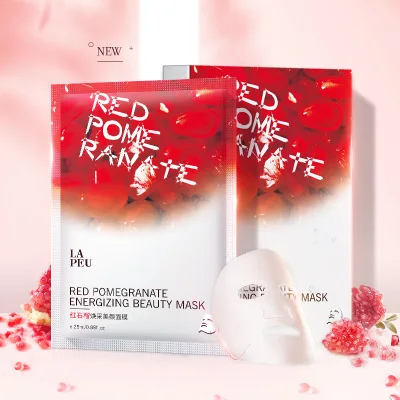 red pomegranate fruit extract whitening moisturizer nourishing facial mask for sheet