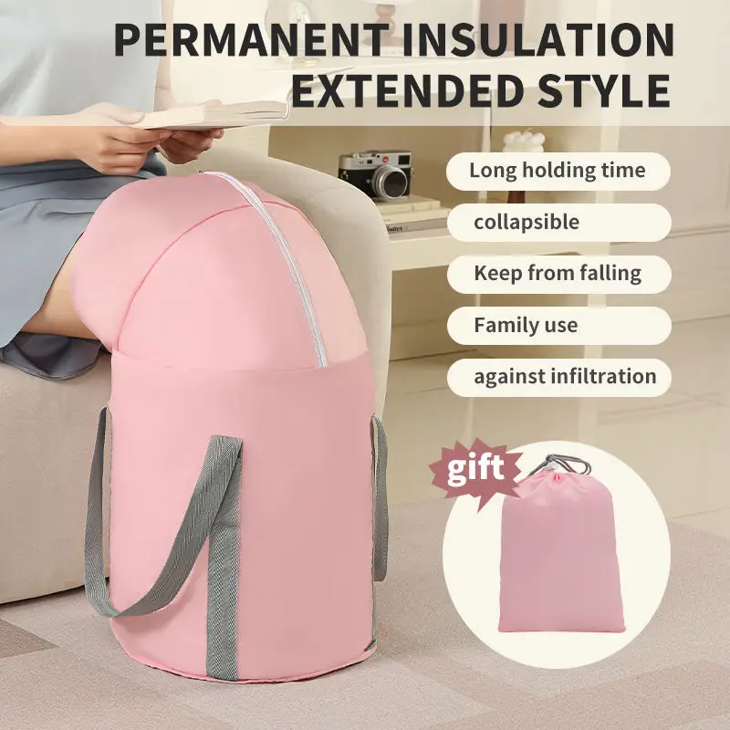 Large Capacity Folding Foot Bath Basin Long Lasting Insulation and Deepening Foot Bucket for Soaking Feet