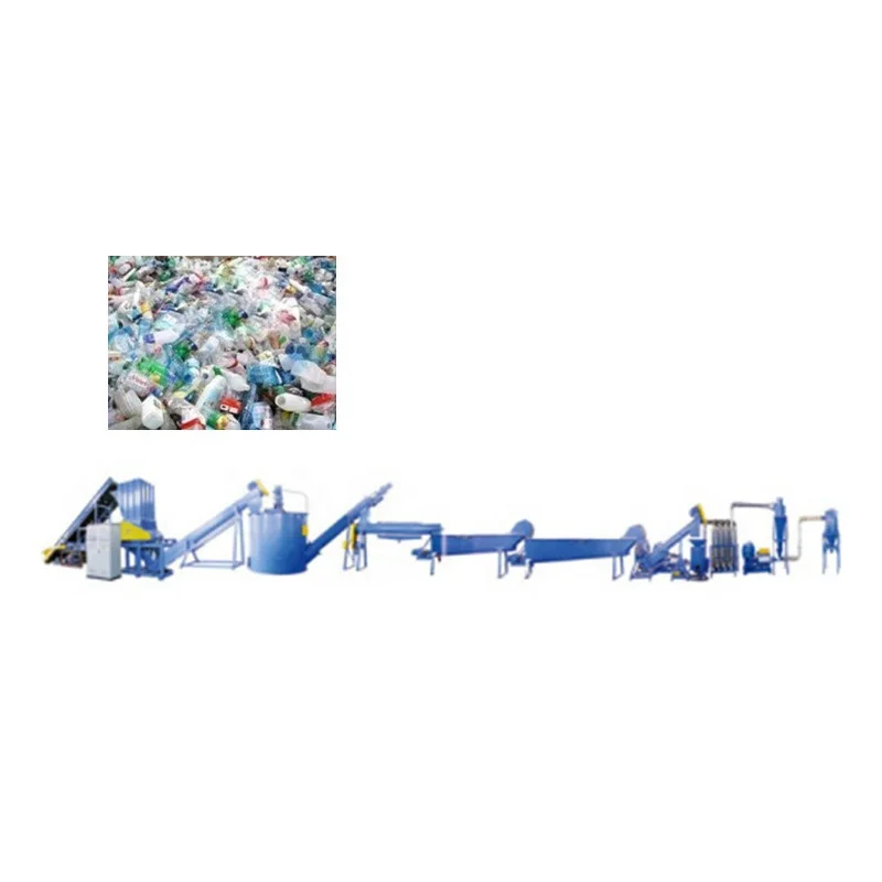 Factory price plastic pet bottle crushing recycling recycle fiber machinery for PET preform making