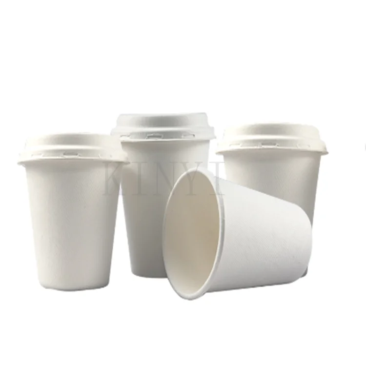 Customized eco-friendly biodegradable compostable Molded Bagasse Pulp Coffee Cup tray
