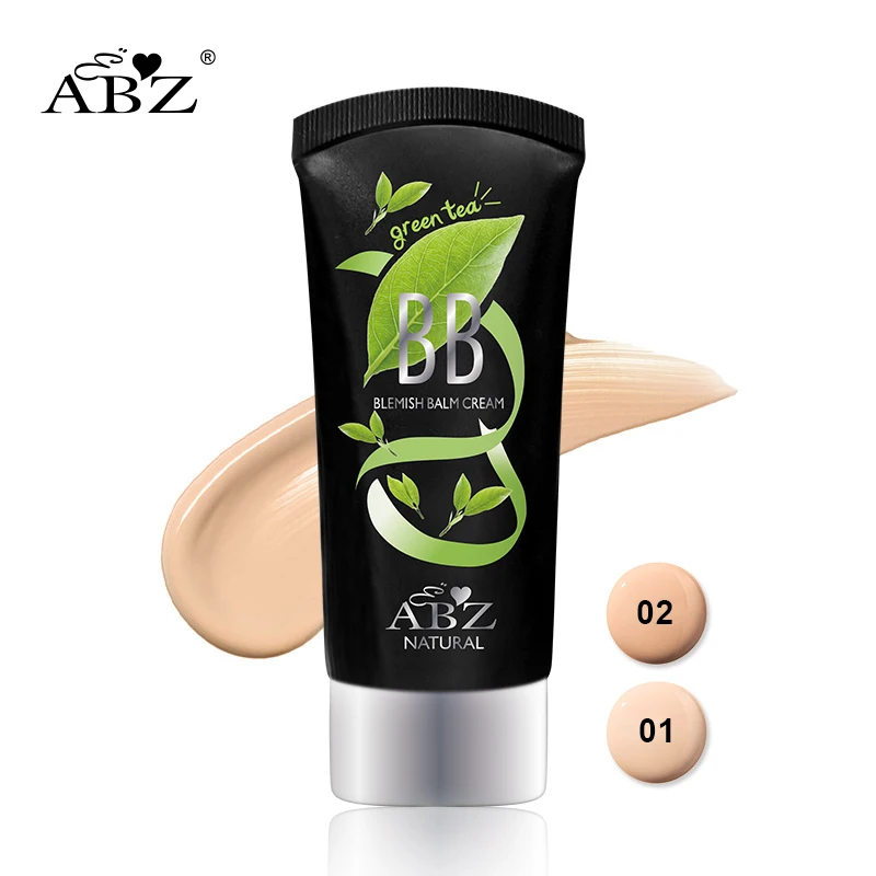 Long Lasting Liquid Foundation BB Cream Green Tea Soft Tube for Face Makeup Wholesale Factory Two Colors