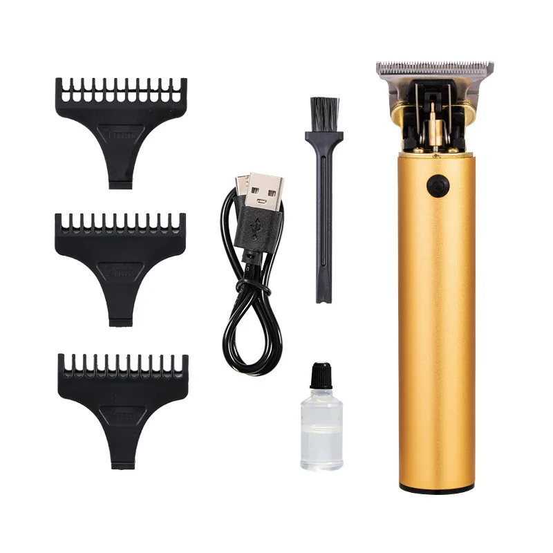 2022 hot sale Barber Professional Hair Cordless LCD USB Hair Trimmer Gold Silver t9 Hair Cutting Machine barbe