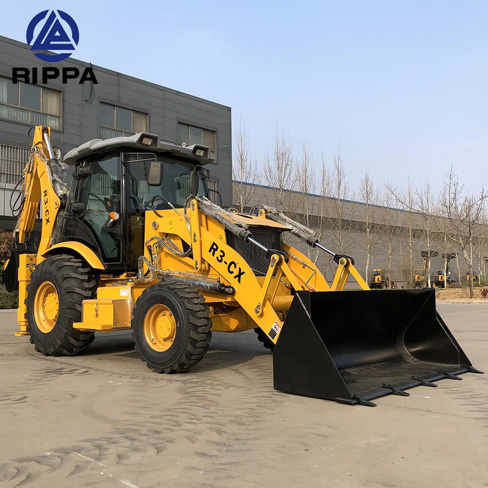 Construction Machinery 4x4 Wheel/Backhoe Loaders China Backhoe Manufacturer CE Approved Backhoe Loader With Excavator