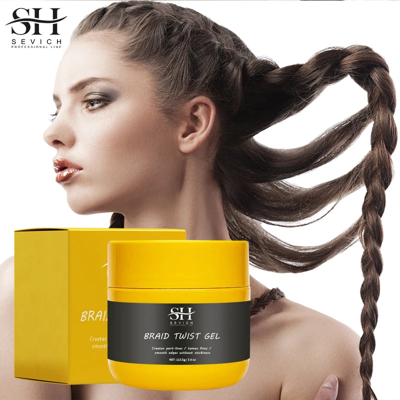 Private Label Hair Braiding Gel Castor Oil Nourishing Scalp Extra Hold Shine Jam Braid Gel