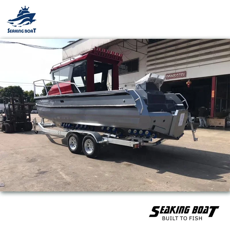 SKE750W Luxury Yacht Aluminium Cabin Cruiser Fishing Boat for sale Thailand