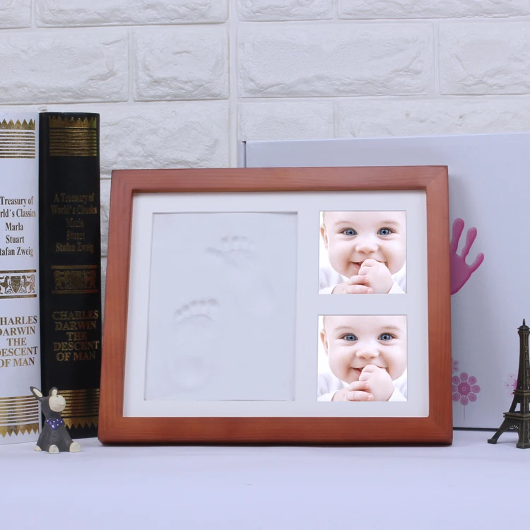 baby hand print handprint footprint photo frame baby and family casting kit