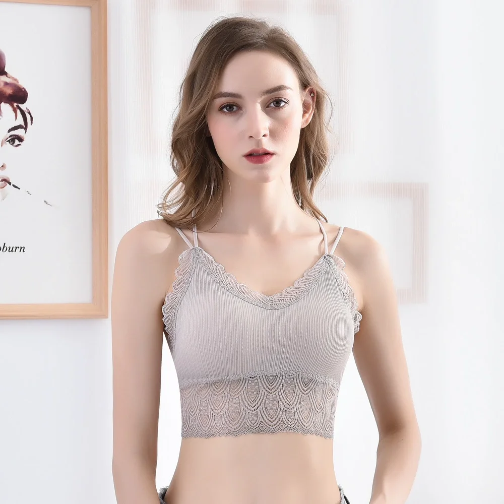 South Korea version of lace edge beauty back chest new style lace bra & briefs women Bra and Panties Set