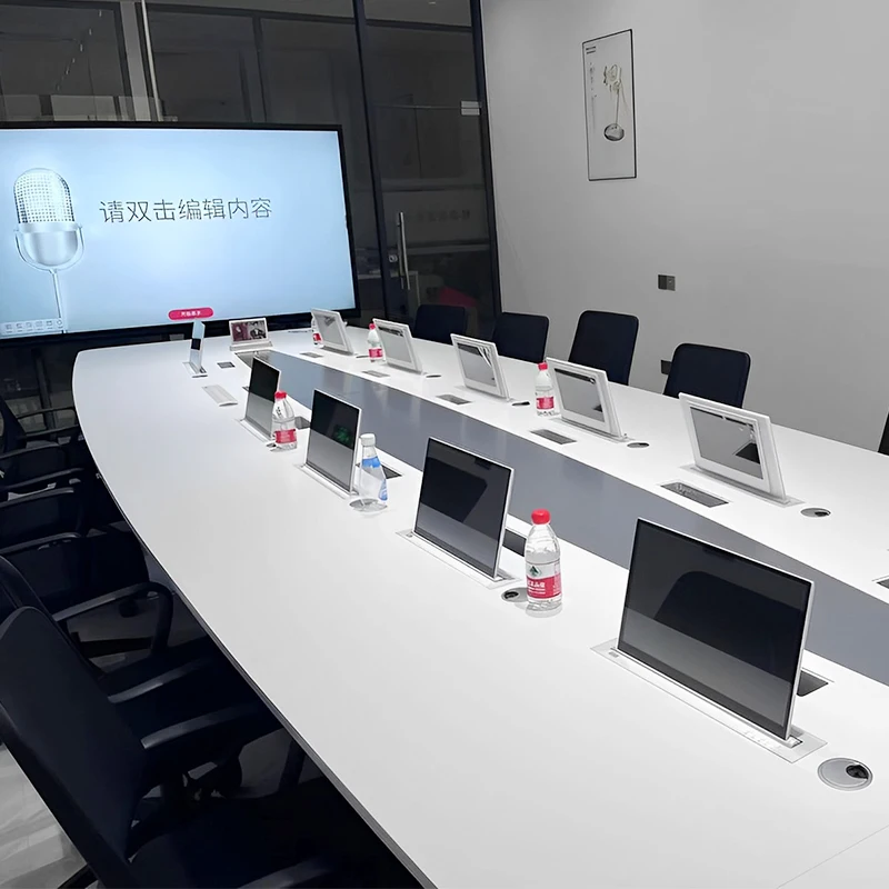 New design custom camera hidden desk motorized tv lift mechanism for conference system