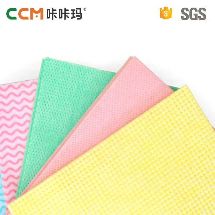 Disposable Perforated Viscose & Polyester Spunlace Nonwoven Fabrics Oil Absorbent Kitchen Cleaning Dishcloth Cleaning Cloth