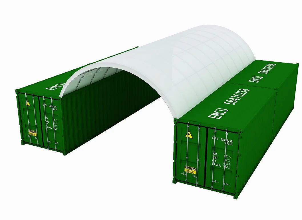 Suihe 40ft Dome Container shelter tent shed PVC Waterproof Shipping Container Sunshade canopy