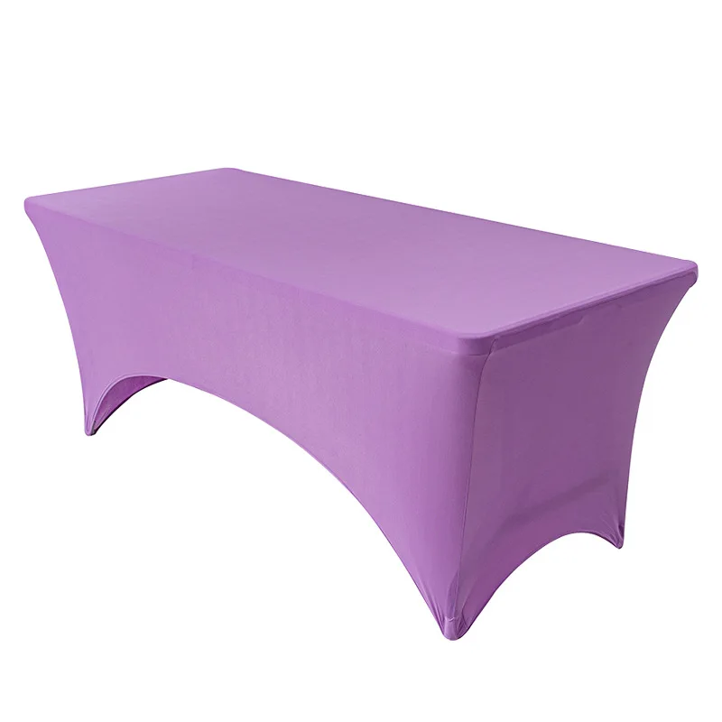 Hot Sale Customizable Universal Fit Stretch Table Cloth Wedding Party Patio Table Covers Event Stretchable