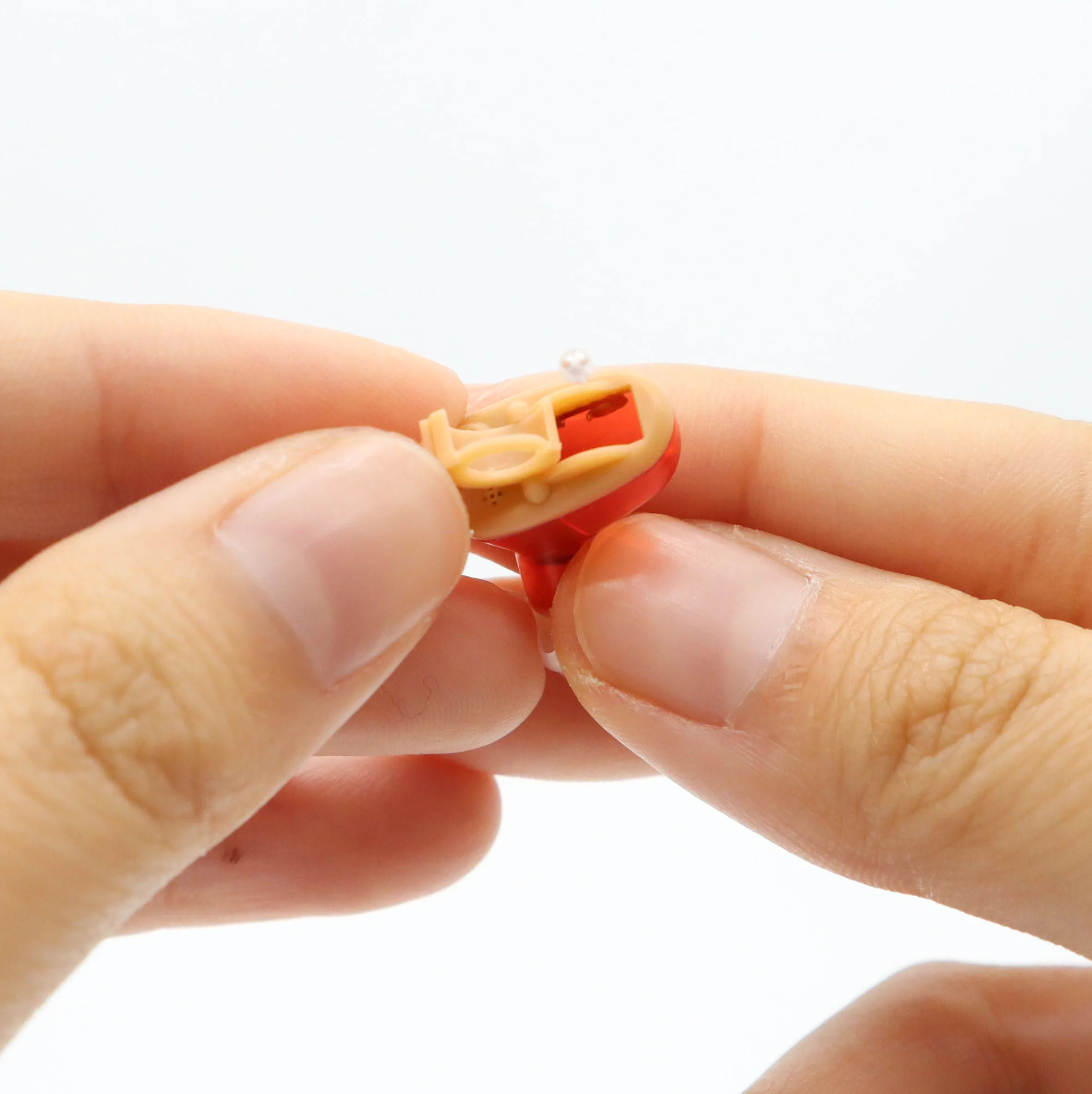 Signia Micro Sound Amplifier hape Red and Blue Cic Invisible Battery Hearing Aid