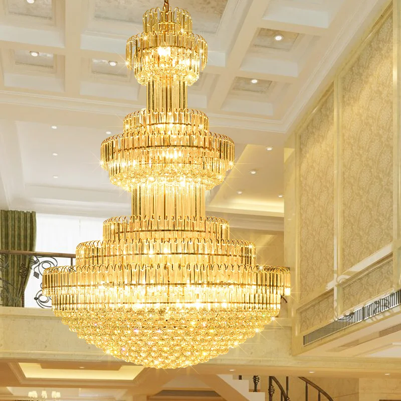 Large Led Luxury Chandeliers Modern Crystal Lustre Ceiling Light Chandelier