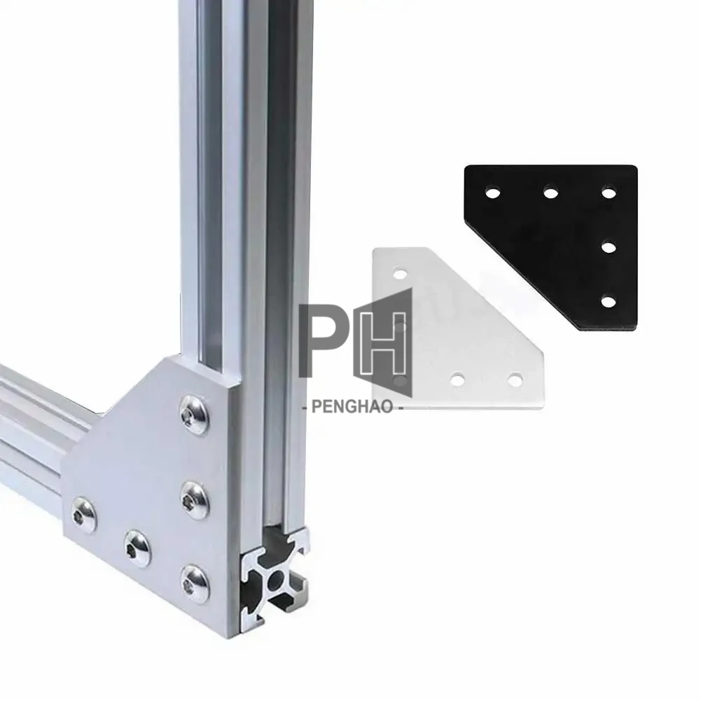 5 Holes OEM 90 Degree Joint Board Plate Corner Angle Bracket Black/Silver Connection Joint Board Plate Corner Angle Bracket