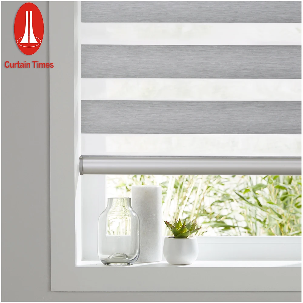  day and night office smart wifi shades custom double electric curtain fabric blackout motorized zebra window roller blinds