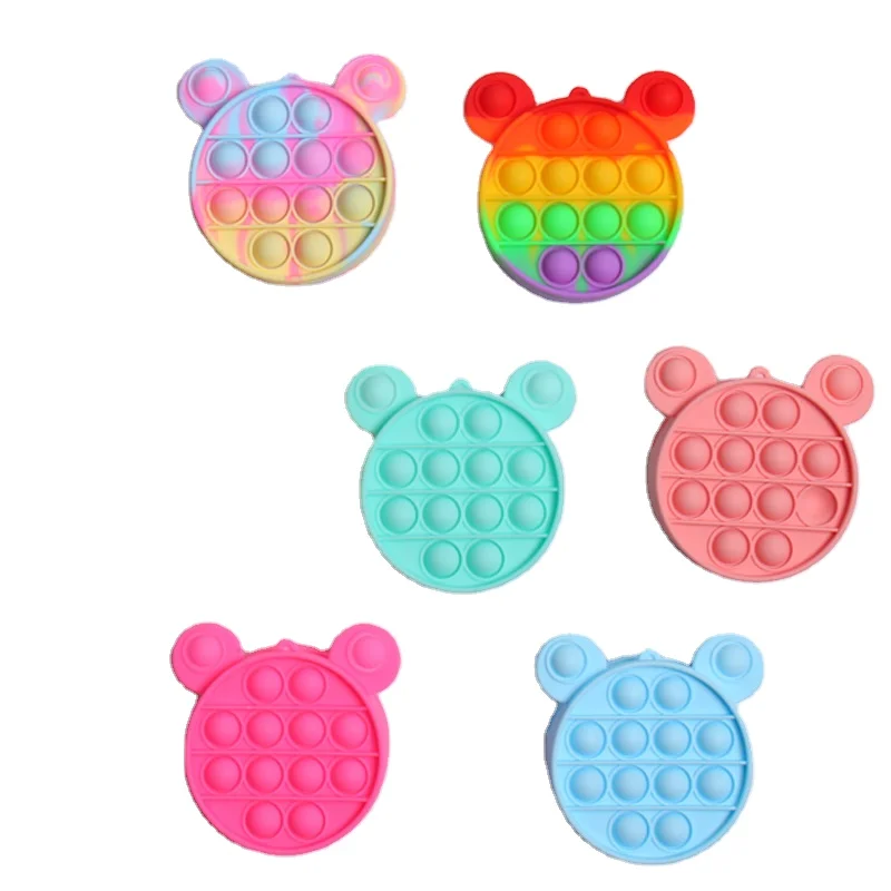 Amazon 2021 pop mini raindow fidget sensory wallet package with Chain belt Easy to carry outside