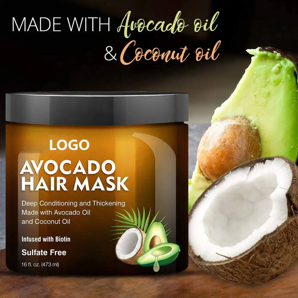 Wholesale Avocado Coconut Nourishing Strengthening For Dry Damaged Hair Mask