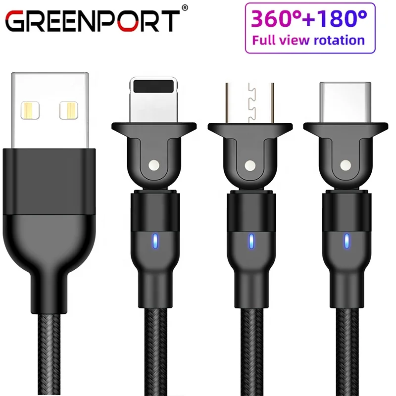
Free rotate magnetic charge cable L shape and straight 540 degree magnetic micro usb cable charge for phones cheap price 