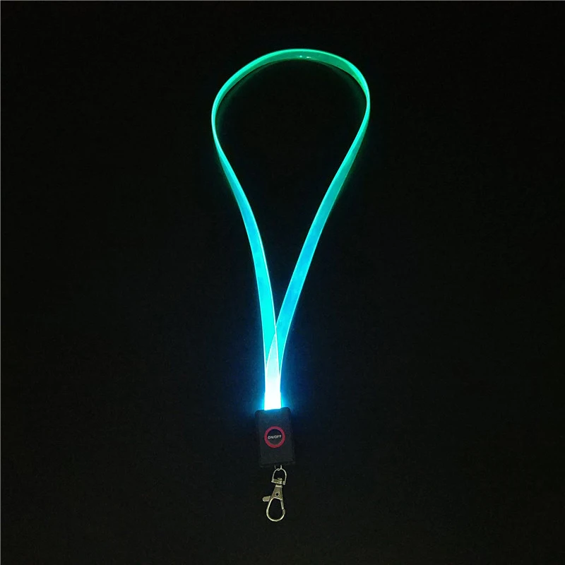 TPU LED Flashing lanyard necklace glowing lanyards flashing LED lights