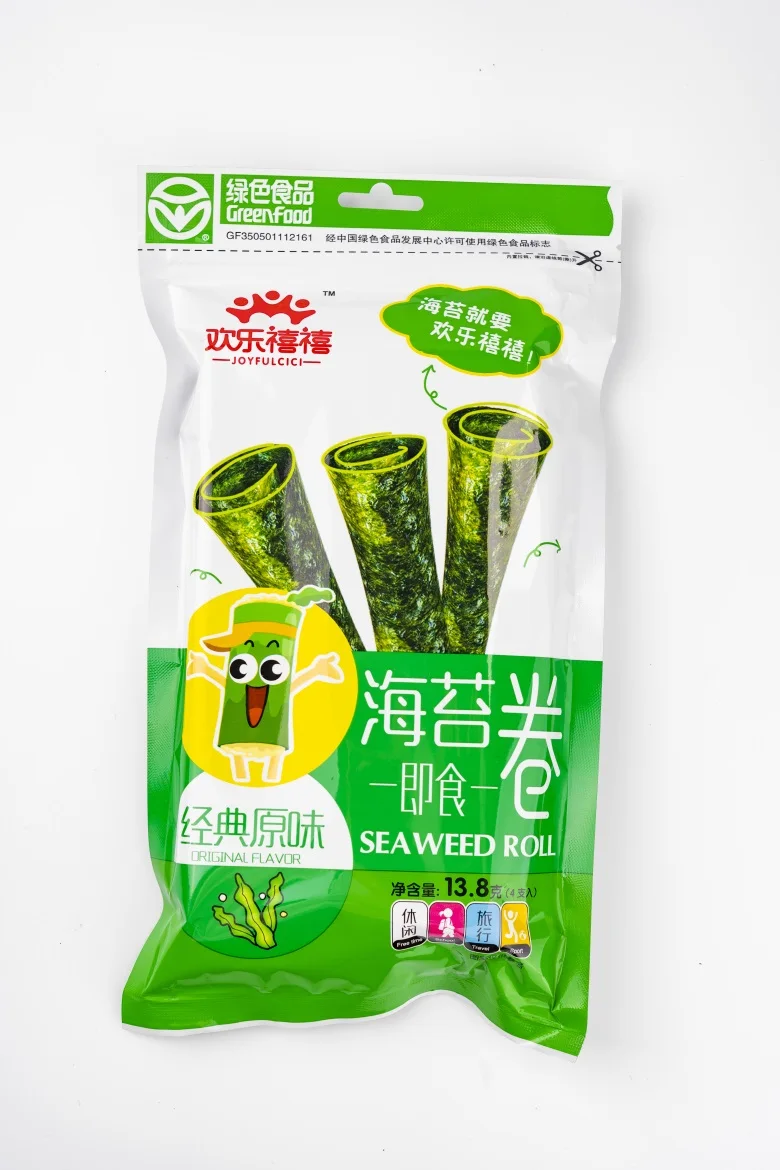 13.8g Original Seasoned Seaweed Roll Seaweed Snacks Seaweed Green Food