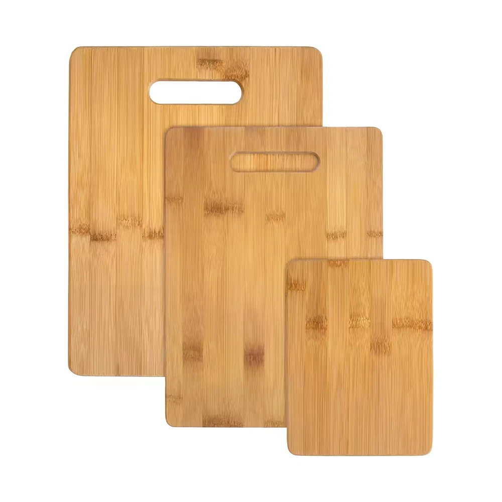 Hot selling in stock Bamboo Cutting Board Set 3pcs for Kitchen Chopping Board 3 Assorted Sizes Cheese Board