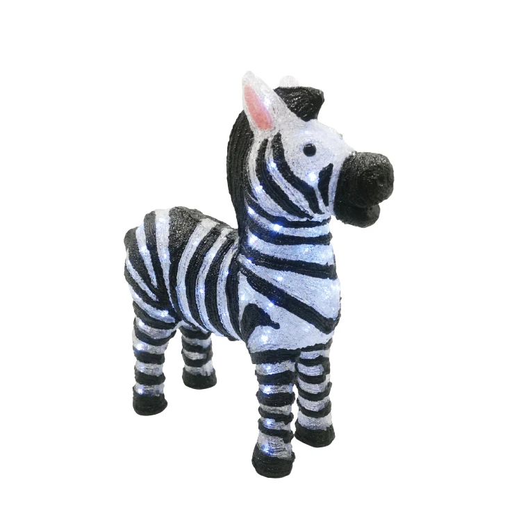 
Popular 96l white LED acrylic zebra Christmas lamp for hotel welcome 