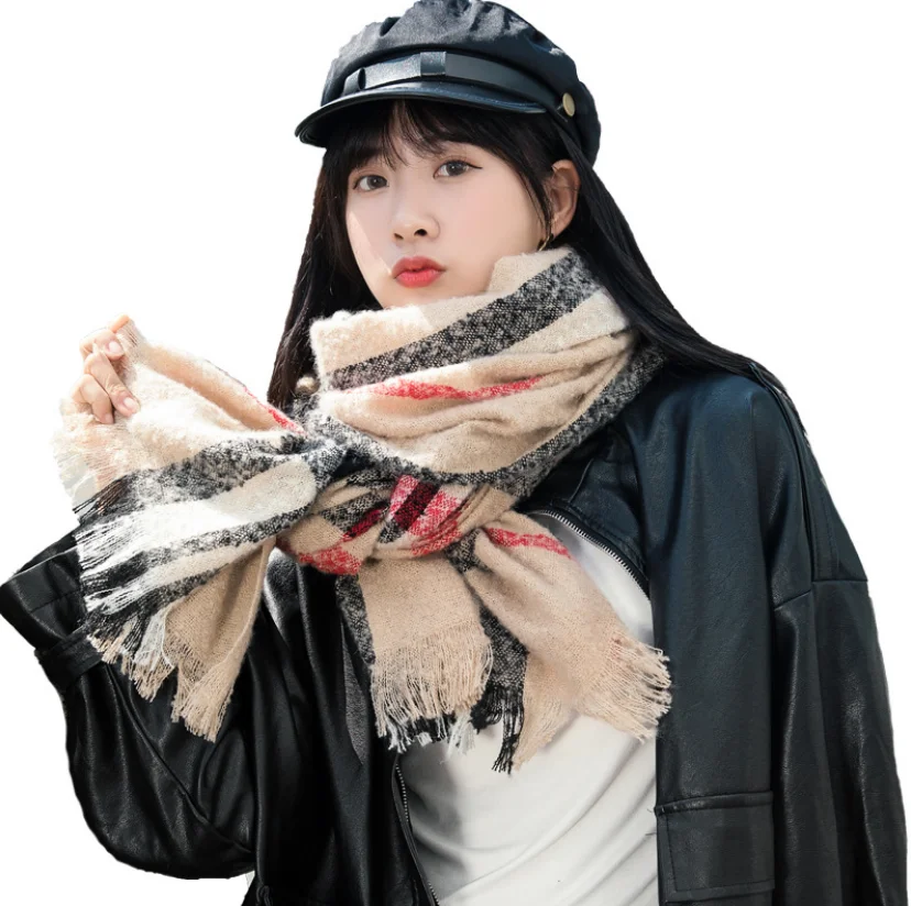 2021 Hot sales CUSTOMIZED British style cashmere-like scarf for autumn and winter customized design