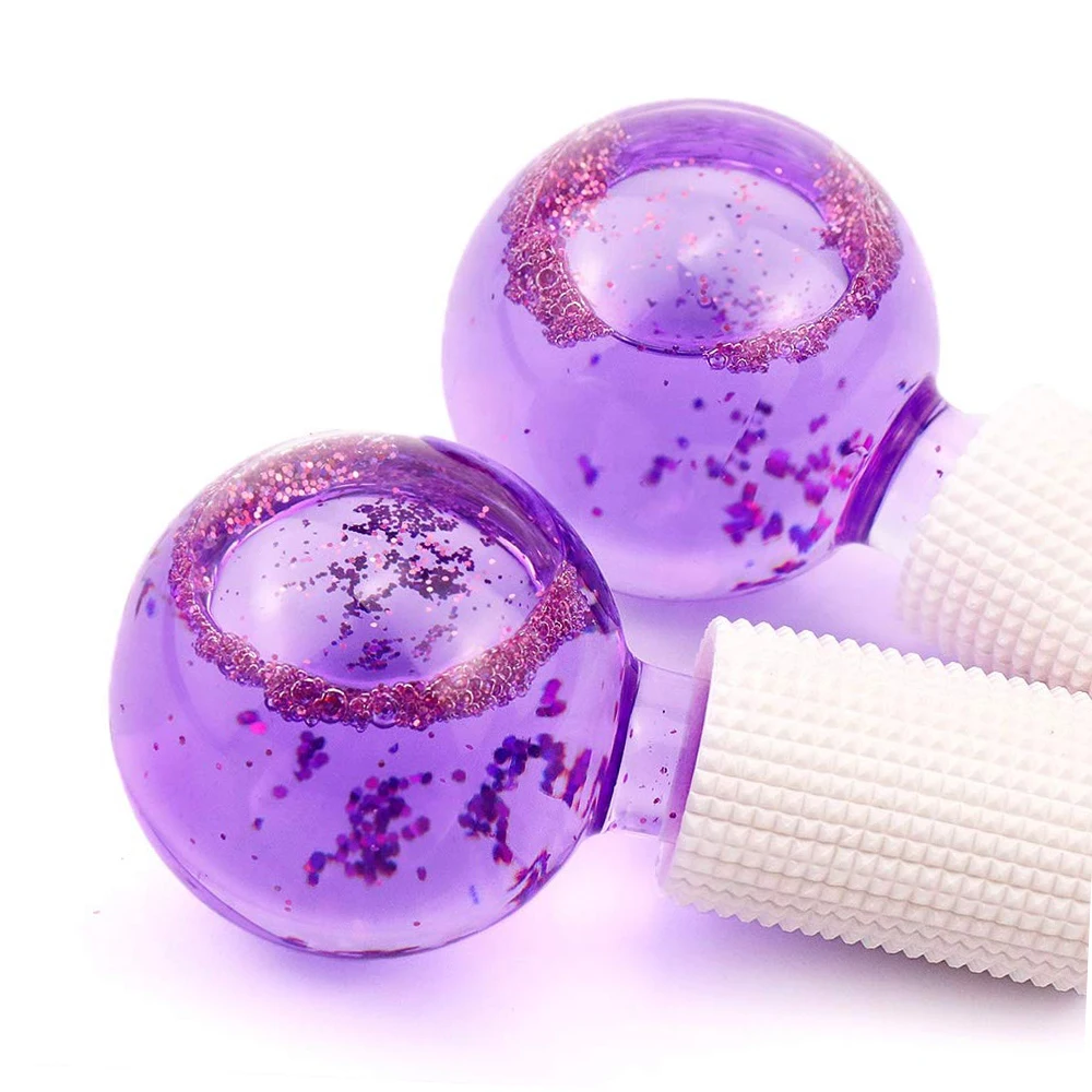 
Beauty Ice Hockey Energy Beauty Crystal Ball Facial Cooling Ice Globes Water Wave Face and Eye massage Skin Care 