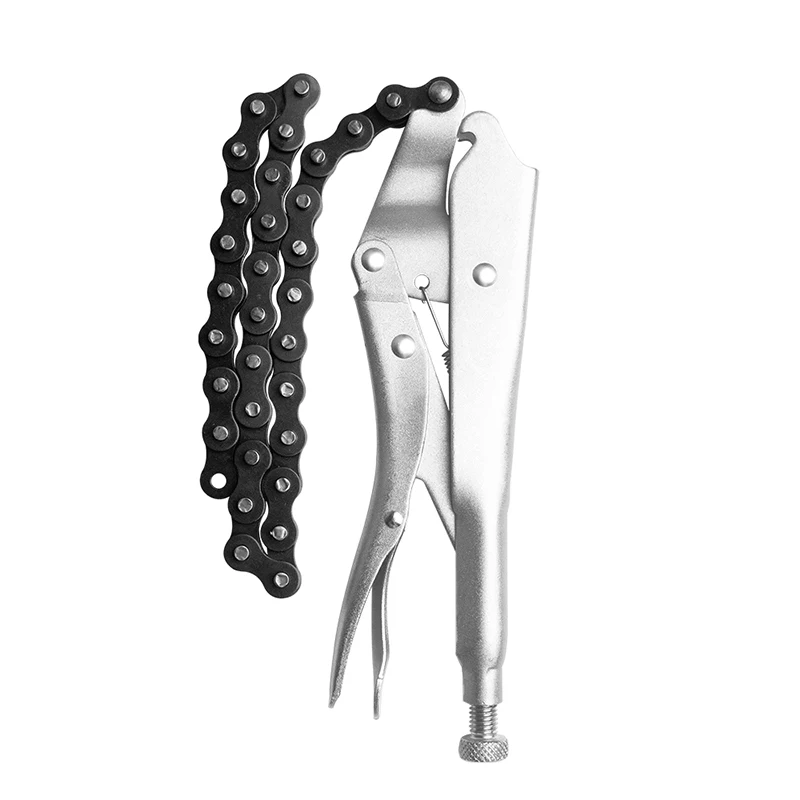 Pipe Chain Clamps Secure Clamping Tightening Pliers Locking Handle Long Chain Pliers