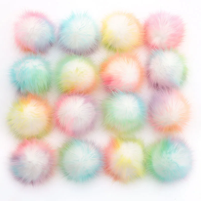 
Colorful Raccoon Fur Ball Fur Pom Poms For Women And Children Winter Hat And Beanies 